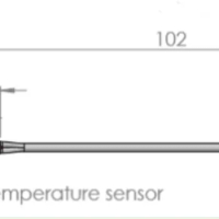 Probe dia.3mm RTD PT100 sensor for 3D printer