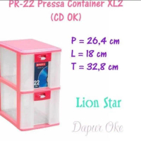Laci CD Lion Star Pressa XL 2 Susun / Rak Container DVD Serbaguna PR 22