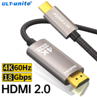 USB C to HDMI Cable 4K60Hz UHD Type C to HDMI Converter for MacBook Pro Air iPadPro Samsung Galaxy Pixelbook XPS TV HDMI Adapter