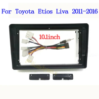 9inch 2 Din Car Radio Fascia For Toyota Etios Liva 2011-2016 Android Big Screen Audio Dash Fitting Panel Kit