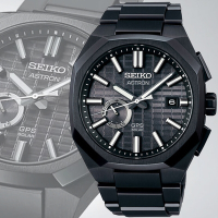 SEIKO 精工 ASTRON 太陽能GPS鈦金屬多邊形腕錶-黑41.2mm SSJ015J1/3X62-0AA0SD_SK028