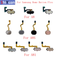 Fingerprint Sensor Home Button Flex Cable Ribbon For Samsung A8 A8000 A8S G8870 A81 A8100 A810F Touch Replacement parts