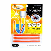 小禮堂 日本不動化學 條狀酵素水管清潔劑組《3入.黃橘》橘子香.除菌劑.除臭劑