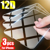 3PCS Screen Protector for iPhone 14 13 12 11 Pro Max Mini Tempered Glass for iPhone 14 11 13 Pro 7 8 6 Plus SE X XR Xs Max Glass