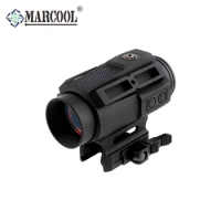 Marcool 1x30 Solar Energy Red Dot Scope Optic Sight Hunting Waterproof QD Mount AR CQB Sight Armed .223 5.56 .308 7.62