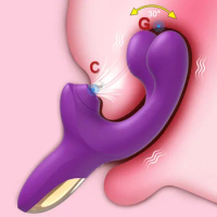 Powerful Dildo Vibrator for Women Clit Sucker Vacuum Clitoris Stimulator Mimic Finger Wiggling Adults Sex Toy