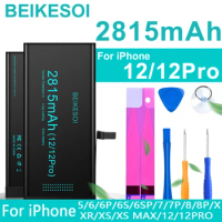 BEIKESOI Battery for iPhone 12 Pro Max 12 Mini Replacement Bateria for Apple iPhone Original IC Chip Batteries With Tool