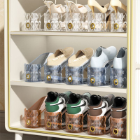 鞋盒收納 鞋架家用放鞋子收納神器雙層鞋托架省空間鞋櫃分層隔板拖鞋置物架