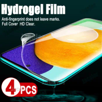 4PCS Hydrogel Film For Samsung Galaxy A52 A52S A12 A32 A42 A72 Screen Protector Saansun A 52 32 12 4G 5G Film Water Gel Not Glas