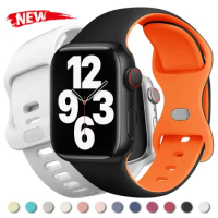 Sport Silicone Band For Apple Watch Band Ultra 49mm 44mm 40mm 45mm 41mm 42mm 38mm Strap Apple Watch Series 9 8 7 Se 6 Bracelet