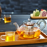 泡茶壺器304不銹鋼過濾耐熱高溫玻璃大小號花紅茶茶具套裝家用