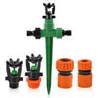 1/2" Male Thread Rotating Scattering Sprinklers Mini Rotary Irrigation Spray Nozzle Garden Lawn Farmland 360° Watering Nozzles