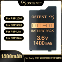 OSTENT 3.6V 1400mAh Rechargeable Lithium Battery Replacement Real Capacity for Sony PSP 2000/3000 PSP-S110 Gamepad