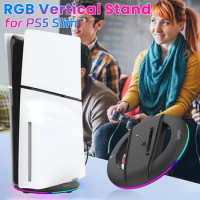 For PS5 Slim Console Vertical Stand Base Game Stand Replacement Display Stand Base Disc/Digital for Playstation 5 Slim Console