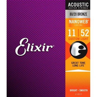 Elixir 11027 11-52 Nanoweb ORIGINAL Senar Gitar Akustik Strings