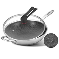 Regashi 316 Honeycomb Pan | 32 cm Panci Masak Stainless Steel | Anti-Lengket & Anti-Karat Kuali Gaga