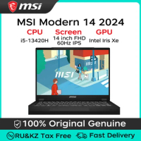 MSI New Generation 14 Modern14 2024 Model 14-inch i5-13420H 16GB/32GB/64GB 512GB/1TB/2TB Thin &amp; Light Laptop 180° Open &amp; Close