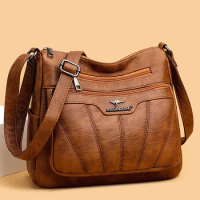 Soft Leather Women Bag Branded Designer Ladies Handbag Purses 2023 Luxury Female Shoulder Bag Large Capacity Crossbody Bags Sac