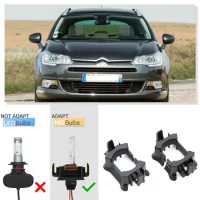 2X H7 HID Headlight Bulb Adapter Holder Retainer Headlamp Socket for Peugeot 208 508 2008 5008 3008 I Citroen C3 C5 Accessories