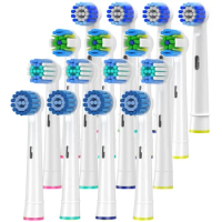 Toothbrush Heads Compatible with Oral b Electric Toothbrush Head,4 Sensitive,4 Precision,4 Floss,4 Cross ,16Pack