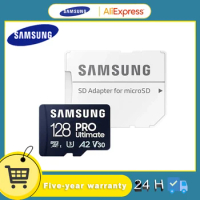 SAMSUNG Micro SD Card 128GB MicroSDXC U3 4K Flash Memory Card 256GB V30 C10 TF Card 512GB High Speed 200M/s PRO Ultimate Reader