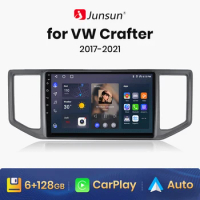 Junsun V1 AI Voice Wireless CarPlay Android Auto Radio for Volkswagen Crafter 2017-2021 4G Car Multimedia GPS 2din autoradio