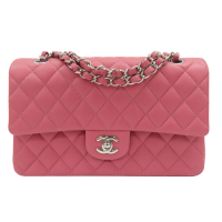 【二手名牌BRAND OFF】CHANEL 香奈兒 粉色 羊皮 Classic Flap Bag 25 鍊帶 肩背包 (無卡)