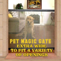Pet Dog Magic Gate Safety Cat Mesh Net Fence Safe Guard Fences Portable Folding Door Barrier