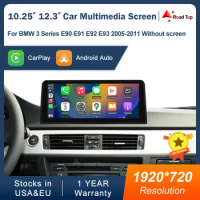 Wireless CarPlay Android Auto Car Multimedia For BMW 3 Series E90 E91 E92 E93 2005-2011 Without Screen Touch Display Navigation