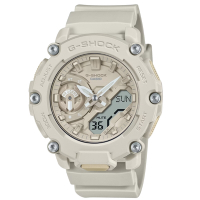 CASIO 卡西歐  G-SHOCK 自然大地色 雙顯手錶 砂土米_GA-2200NC-7A_47.1mm