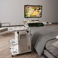 可昇降懶人電腦桌新款懸掛式颱式電腦桌家用床邊桌可移動租戶桌子