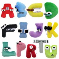 Alphabet Lore Plush Toys A-Z English Letter Stuffed Animal Plushie Doll Toys Gift For Kids Children Educational Christmas Gifts