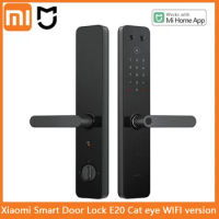 Xiaomi Smart Door Lock E20 WiFi Version With Cat Eye Remote Viewing Bluetooth 5.3 NFC Fingerprint Unlock Doorbell Mijia APP
