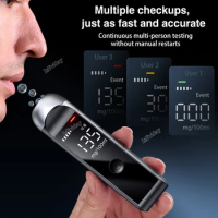 New Portable Automatic Alcohol Tester Professional Breath Alcohol Tester Rechargeable Breathalyzer Alcohol Test Tools