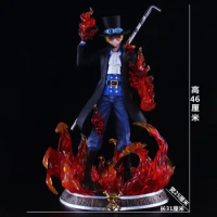 Anime One Piece GK Oversized Fancy Sabo Statue Standing Posture Non-luminescence PVC Action Figure Collectible Model Toy Boxed