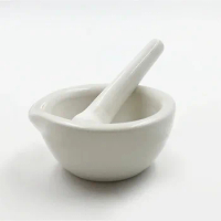 60mm Chinese Style Ceramics Spice Mill Grinder Set Bowls Handheld Seasoning Mills Grinder Mortar and Pestle Tools Set Miniatures
