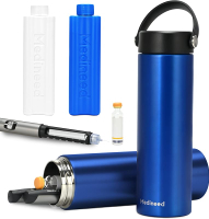 Insulin Cooler Travel Case TSA Approved Refrigerated Medicine Case with Ice Packs 60H 3 Pens Medicin