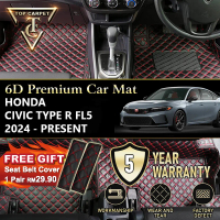 Top Carpet CIVIC TYPE R FL5 ( 2024 - PRESENT ) 6D PU Leather Car Carpet VIP Car Mat Floor Mat Alas K