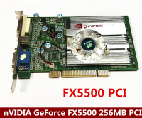 แบรนด์ใหม่ NVidia Geforce FX5500 256MB 128bit DDR Vga/dvi PCI การ์ดกราฟิกการ์ด VGA การ์ด