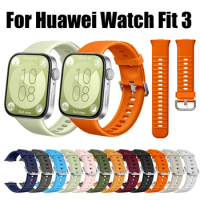 Silicone Sport Strap For Huawei Watch Fit 3 Replacement Wristband Bracelet for Huawei Watch Fit3 Correa Straps