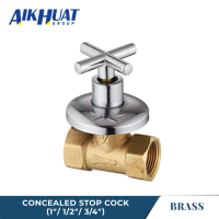BALCO Premium Cross Handle Quarter Stop Cock | Concealed Chrome (1/2\ & 3/4\" & 1\") | Stopcock Stop