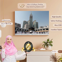 Stiker Dekorasi Dinding 3D WallArt motif Jendela Mekkah Dekorasi Dinding ruang Rumah, Wallpaper Cust