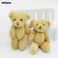 100PCS/LOT Mini Teddy Bear Stuffed Plush Toys 6cm Small Bear Stuffed Toys pelucia Pendant Kids Birthday Gift Party Decor 01201