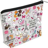 WZJHCL The Aristocats Makeup Pouch Bag Marie Cat Cosmetic Kit Bag WDW Vacation Travel Storage Organi