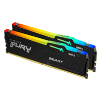 Kingston 金士頓 FURY Beast RGB 獸獵者 DDR5 6400 64GB(32GBx2) 桌上型超頻記憶體 KF564C32BBEAK2-64