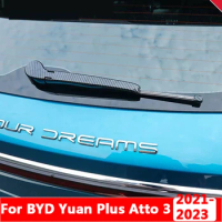For BYD Yuan Plus Atto 3 2021 2022 2023 Car Rear Wiper Trim Strip Rear Trunk Wiper Bright Exterior Protective Accessories Cover