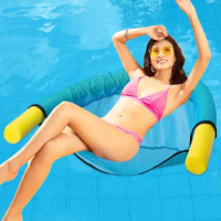Summer Inflatable Foldable Floating Row Swimming Pool Float Chair Water Hammock Air Mattresses Bed Water Lounger Chair