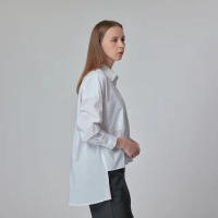 【giordano ladies】前短後長棉質襯衫(02344530)