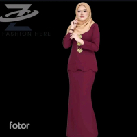 Baju Kurung Zee Zahi Terbaru - Kualitas Bagus - Set, Wanita Women sage green