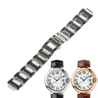 WENTULA watchbands for BALLON BLEU DE CARTIER stainless steel solid band W69016Z4 watch band
